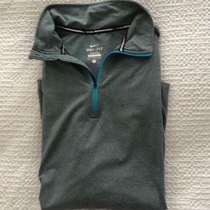 Nike Dryfit Heather blue half zip long sleeve. Small (may fit a slim Medium)